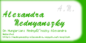 alexandra mednyanszky business card